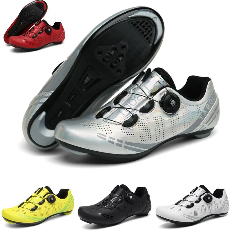 

Men's Cycling Shoes Road Bike Shoes Self-locking Cleats Speed Cycling Sneakers Outdoor Racing Route Athletic Bicycle Footwear