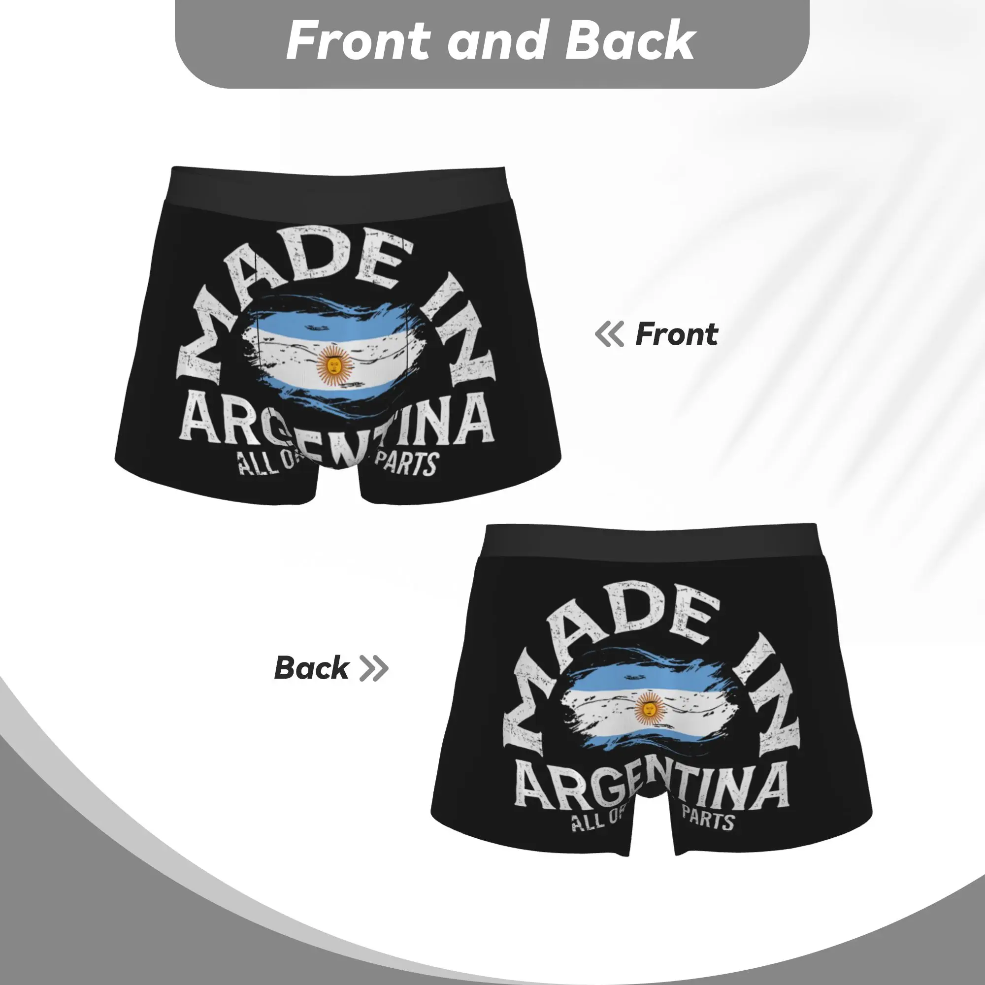 Flag for Men  Argentina Underpants Homme Panties Men's Underwear Ventilate Shorts Boxer Briefs view 4