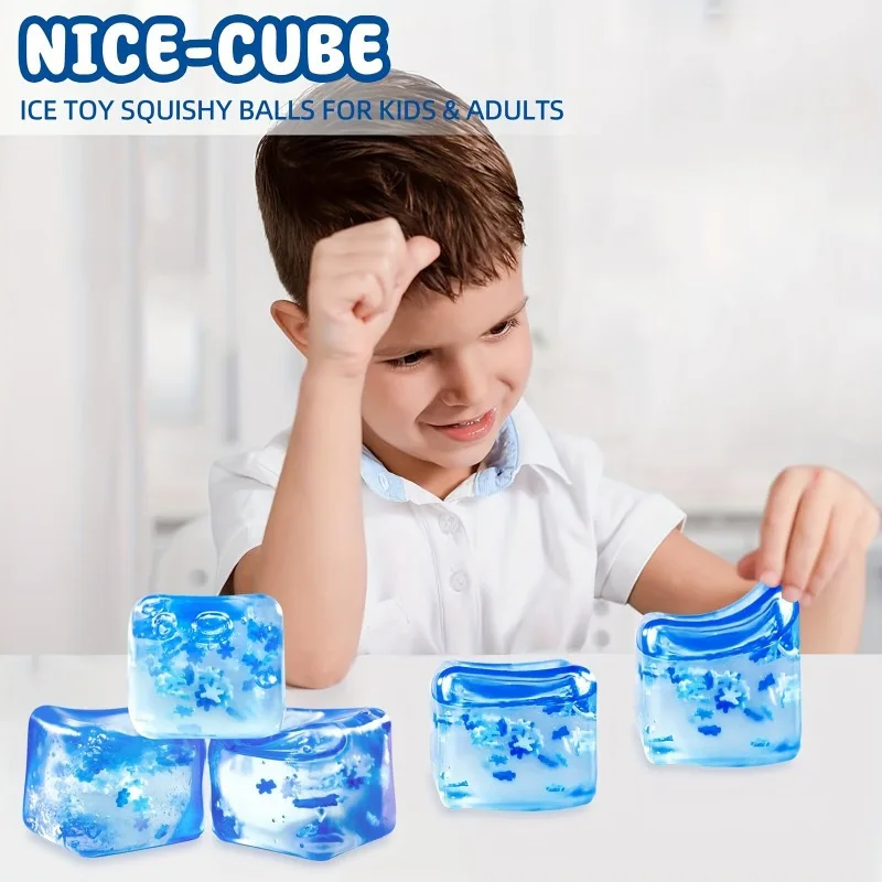 Giocattolo da spremere relax con fiocco di neve - Rinforzo flessibile per impugnatura in TPU, agitazione sensoriale per adulti e adolescenti (14+), colori misti
