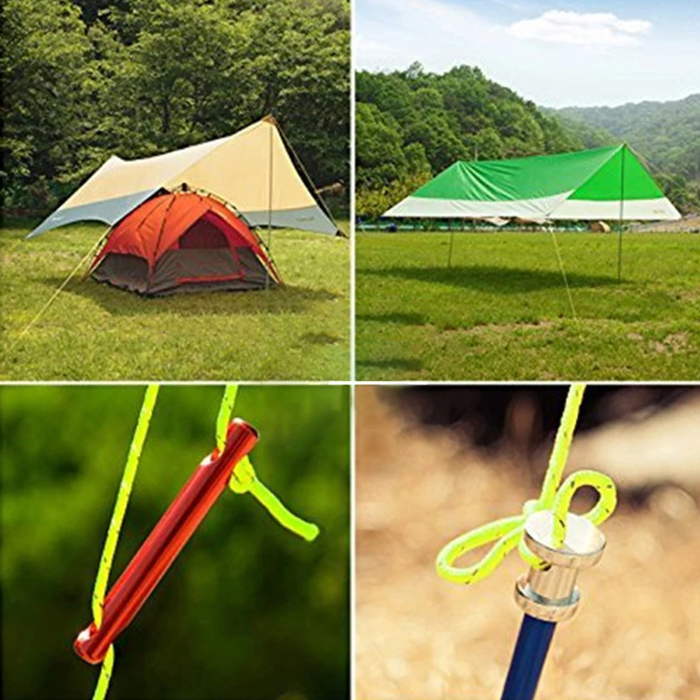5 m reflektierendes Paracord, Durchmesser 4 mm leuchtende Nylon-Zeltseile, 9 Kerne, Fallschirmschnur, Lanyard Camp Survival-Seil, Camping-Werkzeug – Detail 1