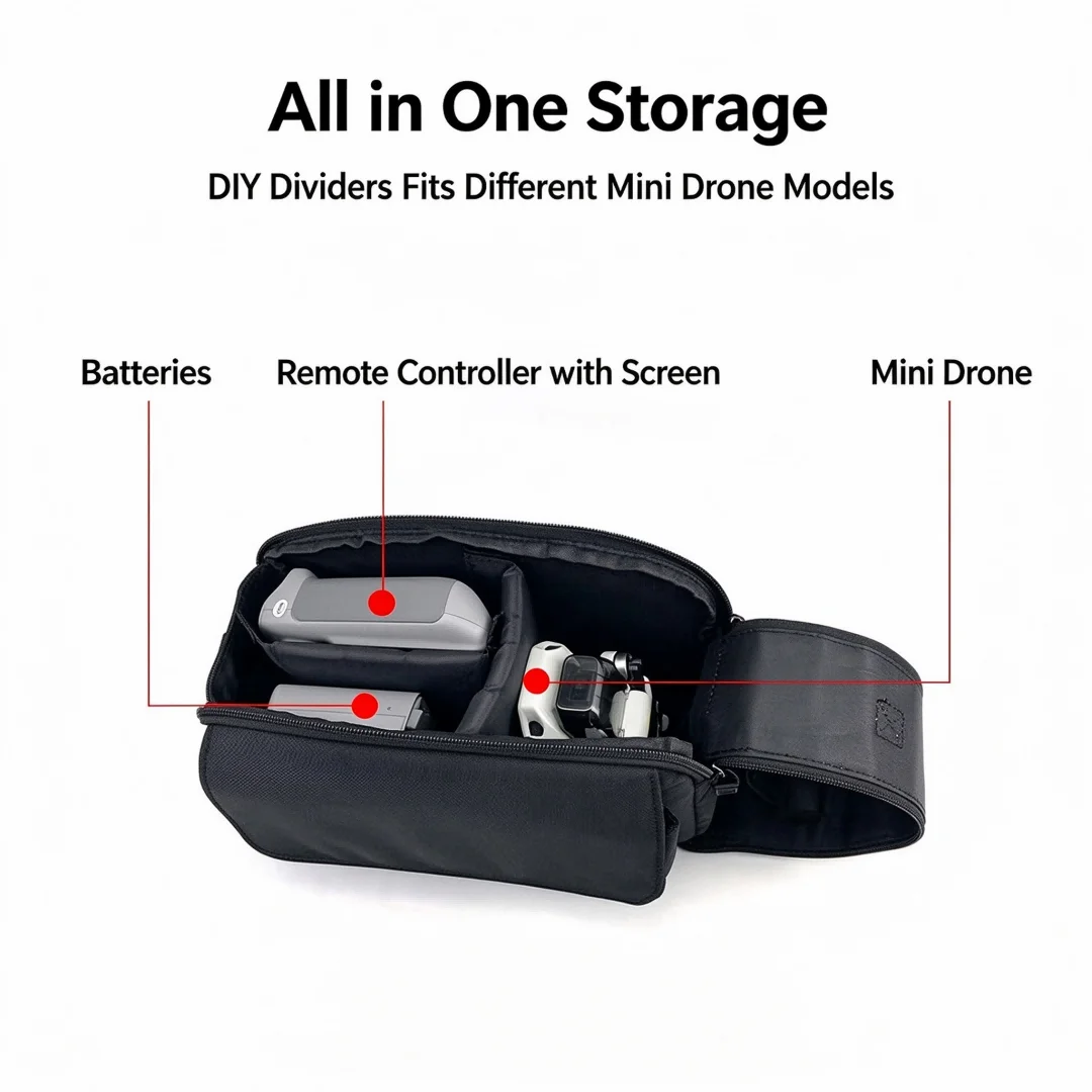 Shockproof Drone Carrying Bag for DJI Mini 2/SE/3/4K/4 Pro/5 Pro Portable Storage Case Waterproof Travel Accessories