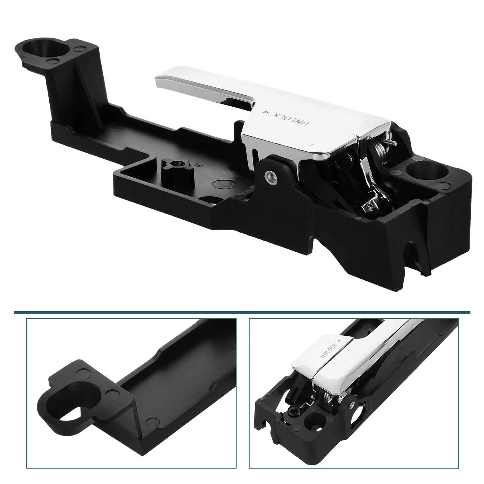 

Car Door Handle Front Left for Interior Driver Side Replacement Plastic Handle Assembly Rigid Pull Trim