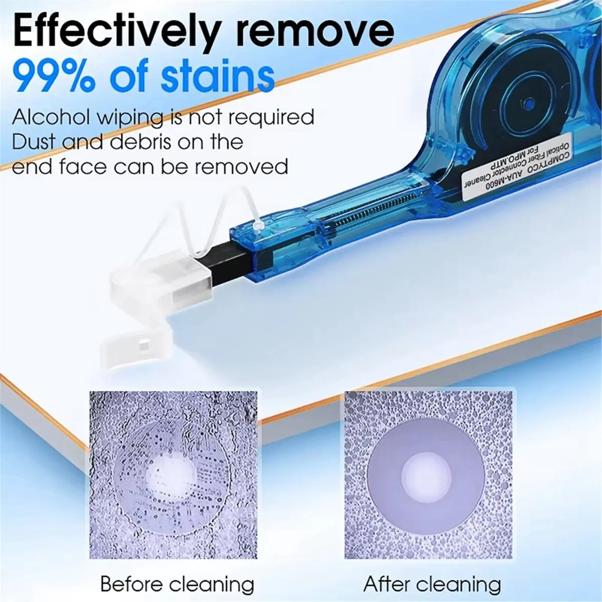 NEW FACTORY~Fiber Optic Cleaning Pen MPO/ Connector One Click Cleaner Optical Fiber Cleaner Tools with Clean Swabs
