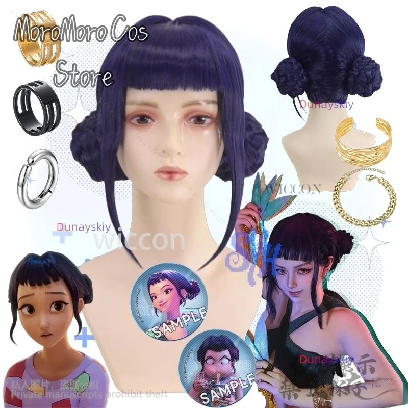 

Zoey Cosplay Anime Movie Kpop Demon Kawaii Hair Fashion Korea Idol Wigs Earring Rings Props Jirai Kei Girls Halloween Customized
