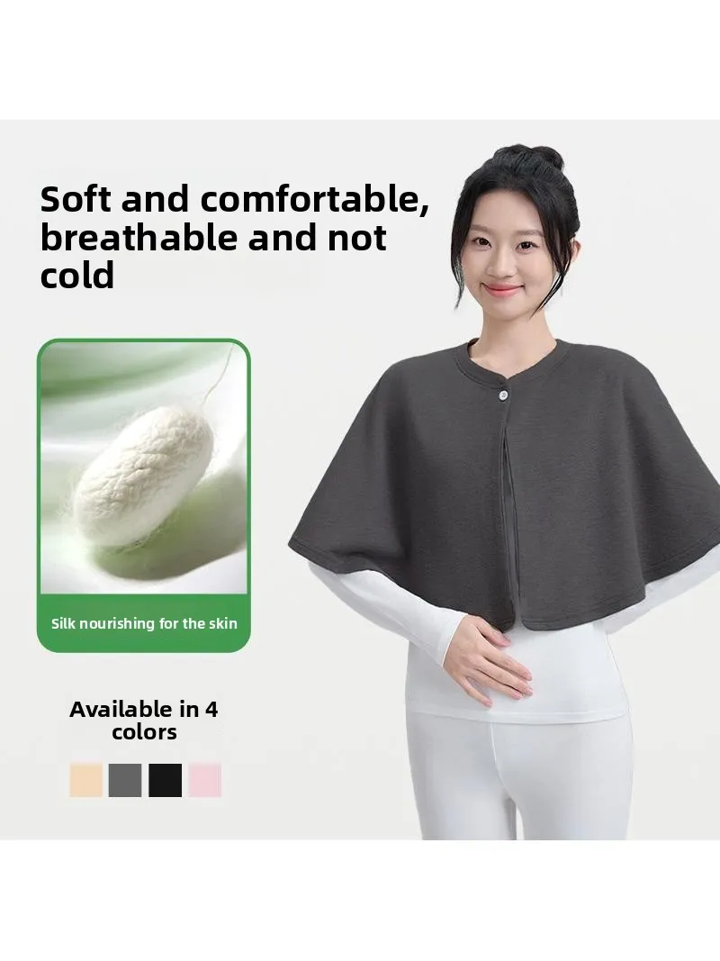 Office Men's Woolen Shoulder Neck Warmer Shawl Air Conditioned Room Protection Outerwear Sleepwear Cold Proof Summer Cape