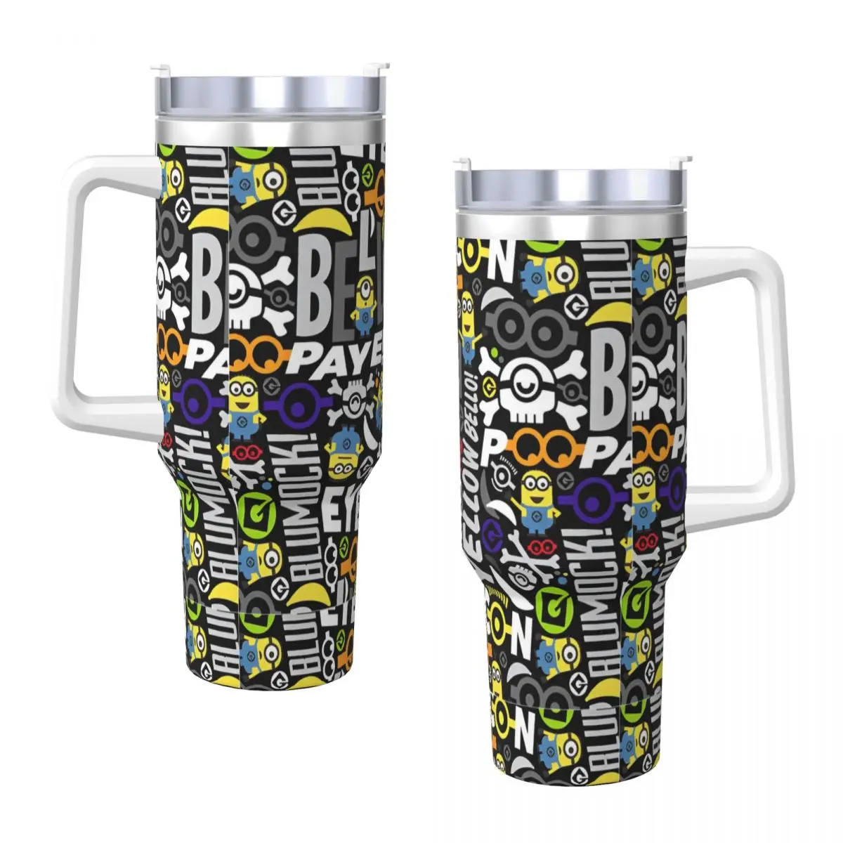 Stainless Steel Tumbler M- Minions Thermal Mug Insulated Hot Drinks Car Mugs Camping Custom DIY Water Bottle