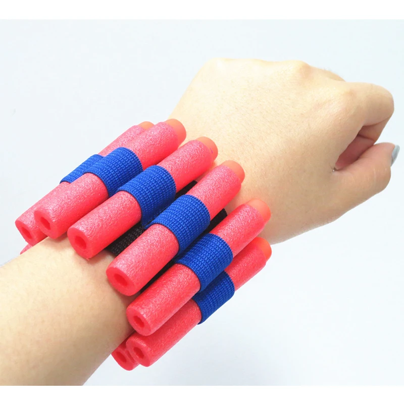 1PCS Carrier Bullet Pouch Wristband Wrist Tactical Cuff Bracer Wrist Support Wrister Kids Toy Foam Bullet For Nerf wholesale