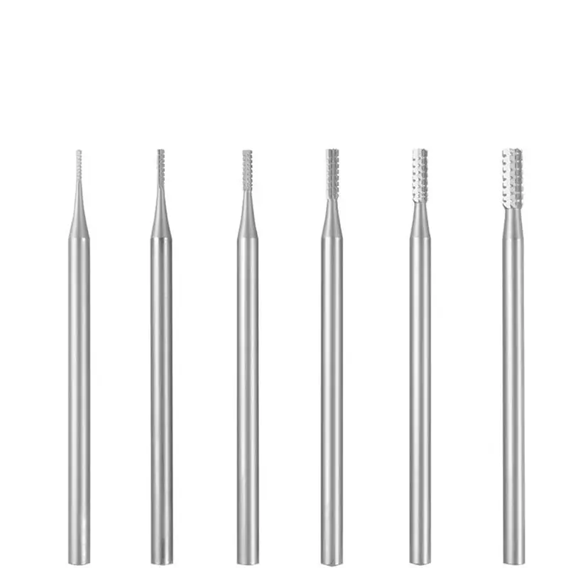 AT05-18Pcs Cylinder Shape Jewelry Burr - 3/32Inch Shank Cylindrical Cross-Cut Burs Lapidary Setting Tools