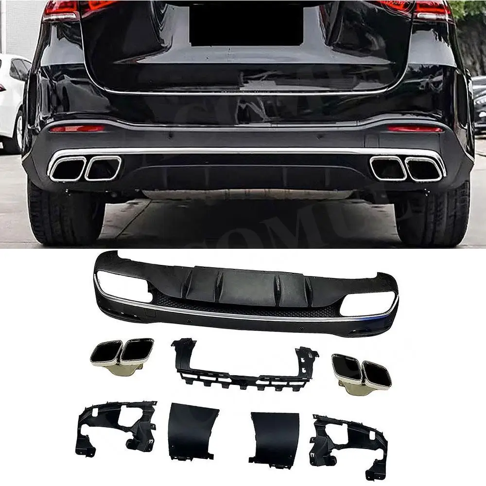 VACOMUL For Mercedes Benz GLE GLS V167 X167 GLE63 AMG 2020+ PP Car Rear Bumper Lip Muffler Exhaust Tip Splitter Diffuser Bodykit