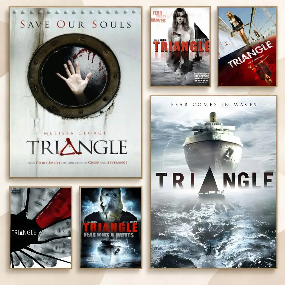 Triangle Mystery Thriller Movie Dark Time Loop Scenes Poster Contemporary Wall Art Print for Bedroom & Living Room, Unframed
