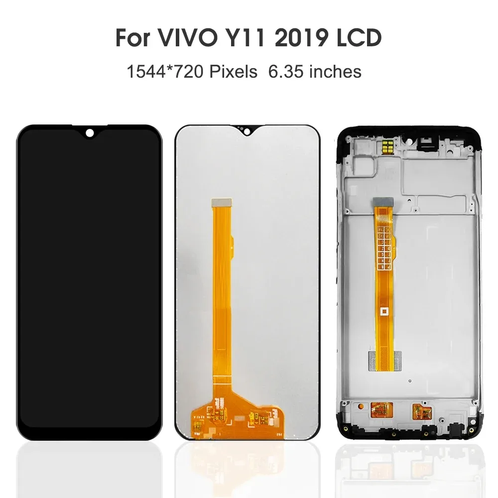 100% Test Vivo LCD Y11 LCD Display Screen Assembly Replacement With Frame