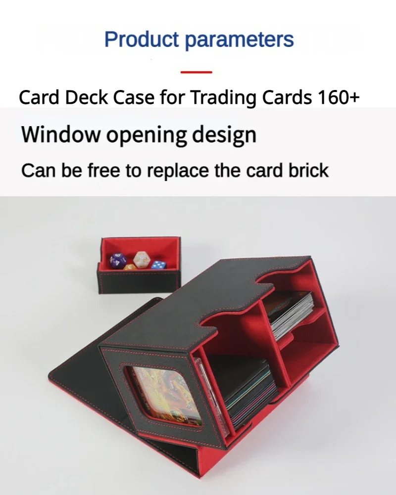 Card Deck Case for Trading Cards 160+ Leather Magnetic Closure Storage Box Magic Card Protectors Fit for YuGiOh MTG Sport Cards