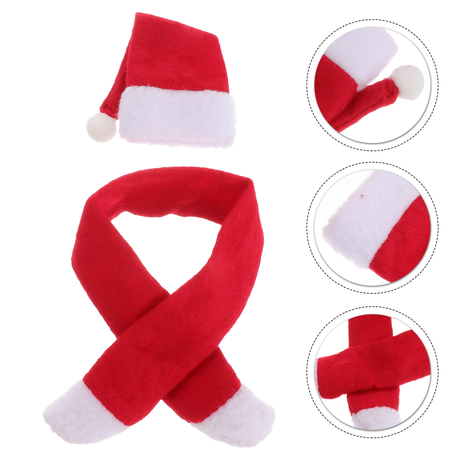 

6 Set Christmas Bottle Bags Cap Cover Scarf for Bottles Premium Material Holiday Party Supplies Christmas Decorations
