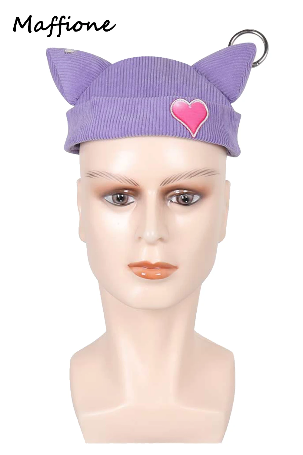 Game LoL Men Heartsteel Sett Cosplay Beanie Cap Hat Purple Beanies Headgear Disguise Headband Accessory Halloween Party Props