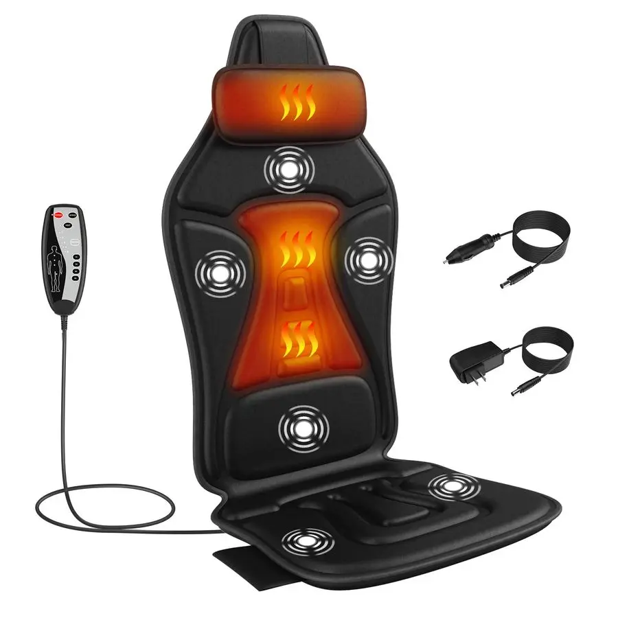 

Massager with Heat, Massage Chair Pad for Recliner with 2 Heating Levels amp 6 Vibration, Seat Cushion for Seniors, Office Worke