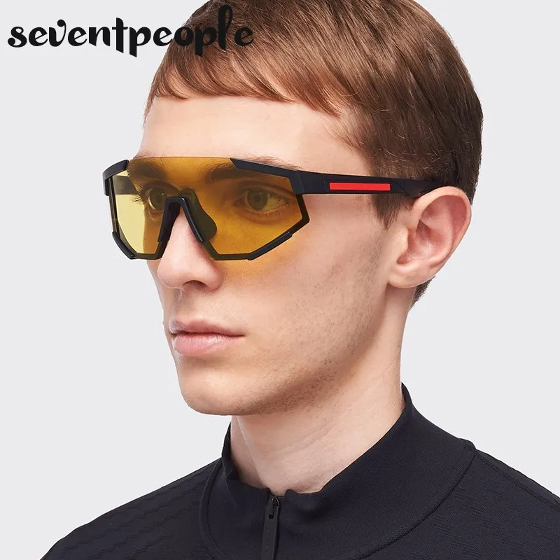 Sporty Oversized Shield Sunglasses Women Outdoor Sports Goggles Men Steampunk Sun Glasses Male One Piece Punk Sunglass Unisex