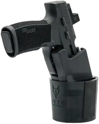 

Universal Car Cup Holder Gun Holster for Glock, Sig, Smith & Wesson, Springfield, Up to 1.05" Slide