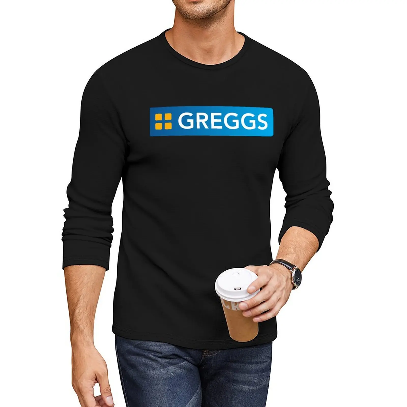 

Greggs Logo Long T-Shirt anime oversized t shirts Oversized t-shirt graphics t shirt slim fit t shirts for men