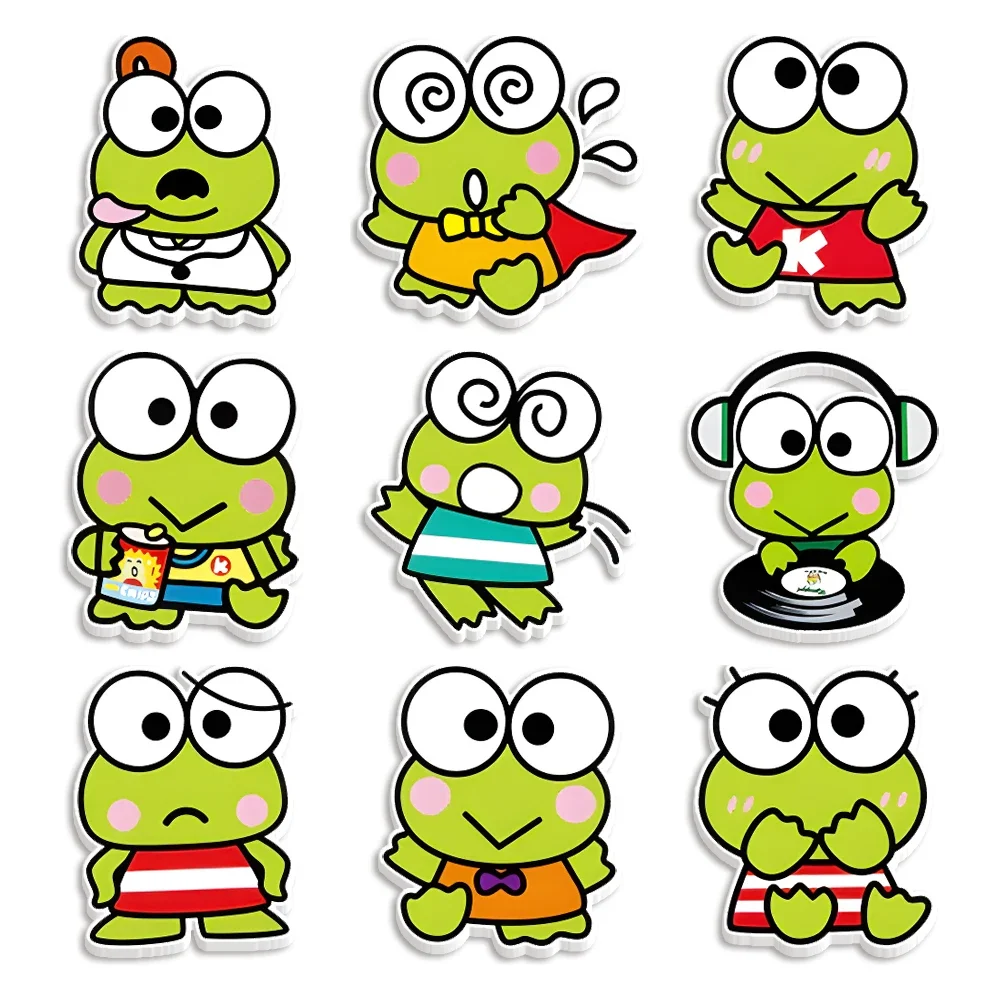 Keroppi Japanese Cartoon Cute Frog Sanrio Flat Resin DIY Earrings Home Decoration Accessories 30 Pieces/lot