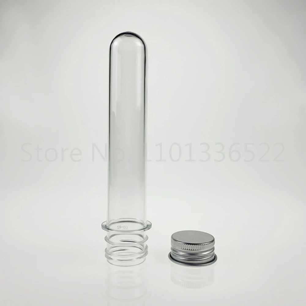 Imagem -04 - Pet Test Tube Garrafa Transparente Cilíndrico Plástico Garrafa Recarregável para Máscara Doces Linha de Dados 30 ml 40 ml 70 ml 100ml 10 Pcs