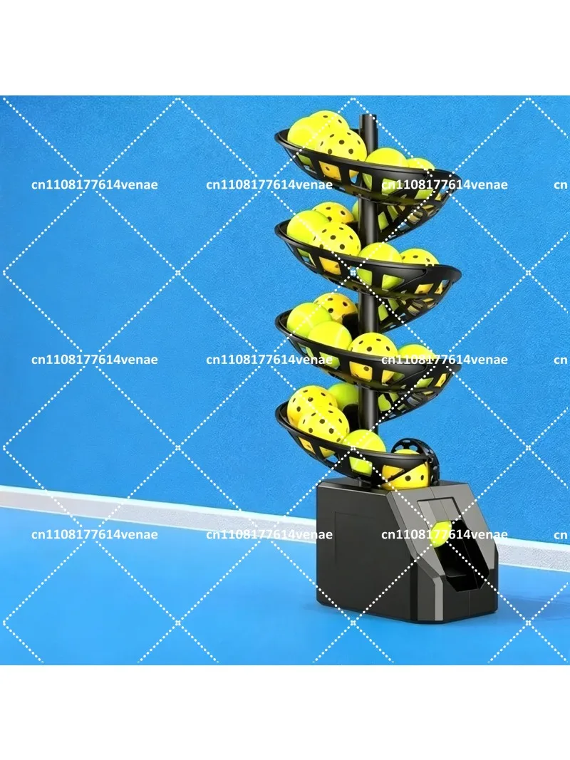 Tennis Pickleball Serve Trainer, Remote Control Ball Machine with Catch Net for Solo Practice