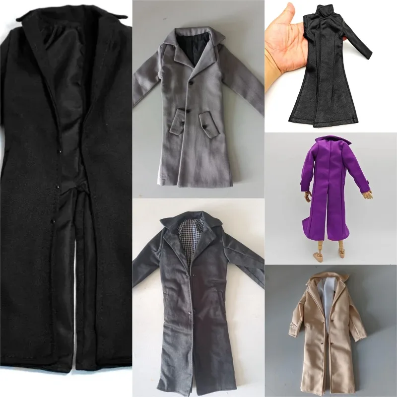 

1/6 Scale Men Soldier Long Trench Coat Windbreaker Jacket Clothing Models for 12inch Action Figure Toy Collection