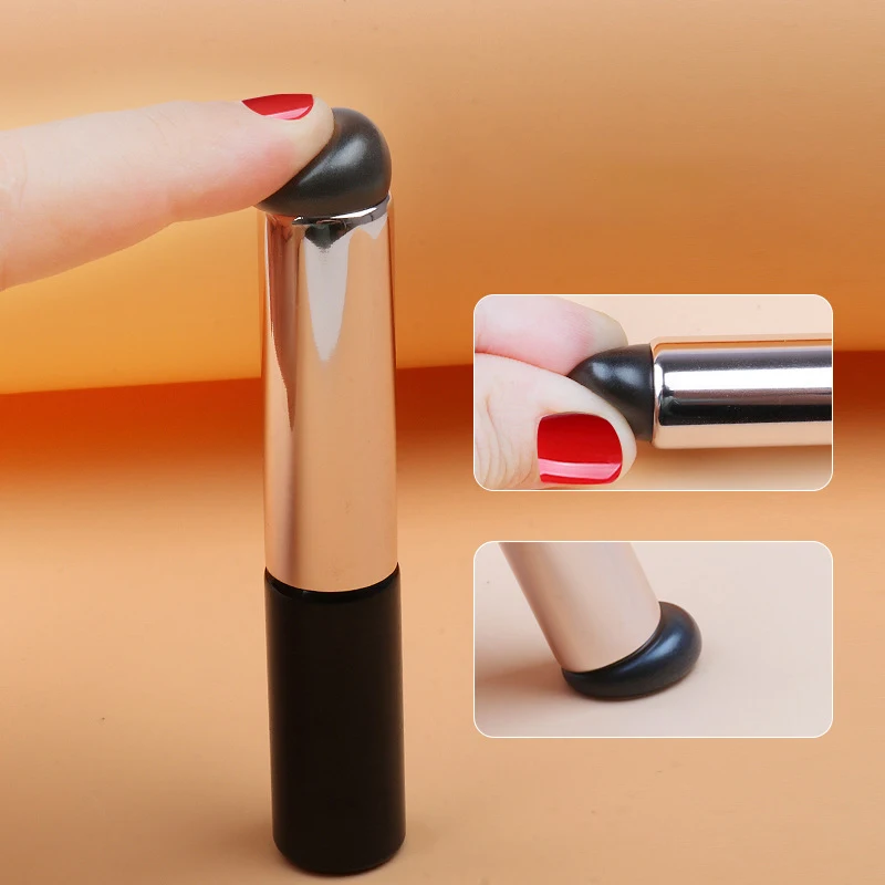 Nail Art Silicone Applicator Stick Chrome Pigment Dust Applying Gradient Shading Pen Easy-Daub Powder Silicone Nail Brushes Tool