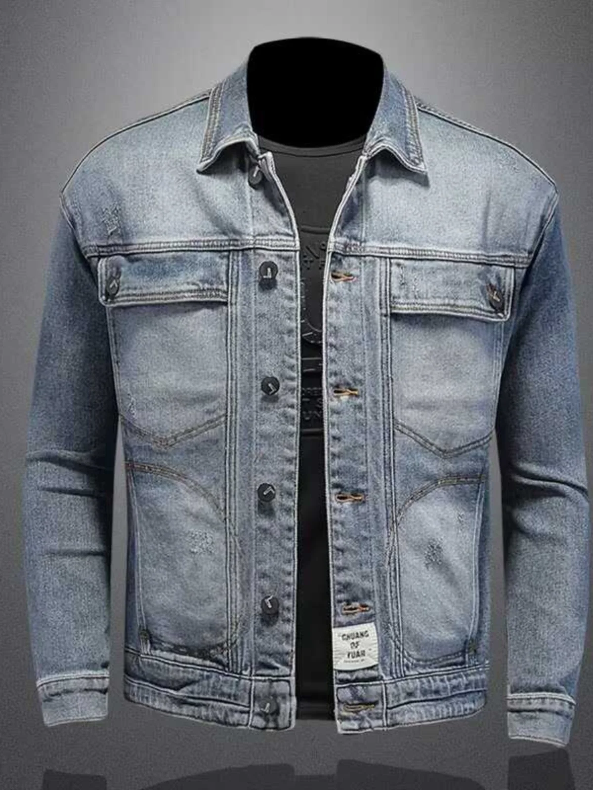 

Slim Fit Motorcycle Sle Denim Jaet for Men Spring Autumn New Faion Trend Youth Casual Waed Cotton Linen Outerwear
