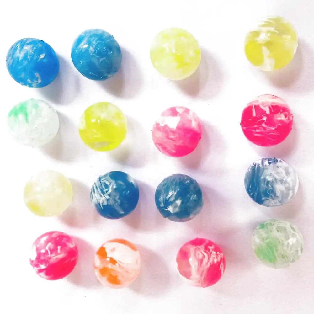 10Pcs/lot Rubber 22mm Cloud Bouncy Balls Funny Toy Jumping Balls Mini Neon Swirl Bouncing Balls For Kids Sports Games Toy Balls