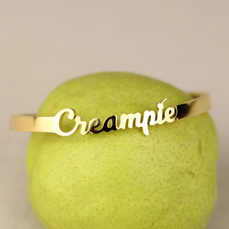 BEEGER creampie cuckold Necklace and bracelet, Stainless Steel with mirror finish gold color,used for hotwife/cuckold lifestyle.
