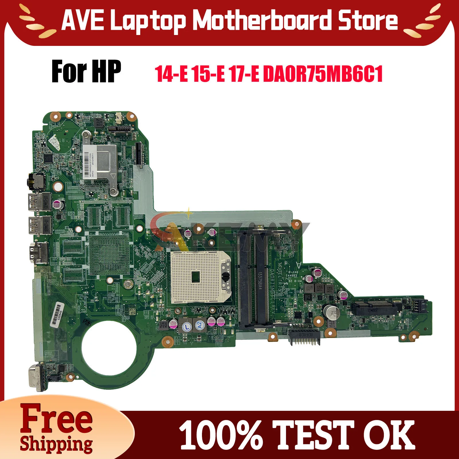 

DA0R75MB6C1 для ноутбука HP Pavilion 14-E 15-E 17-E, материнская плата с DDR3 749966-501 749966-001, 100% полностью протестировано
