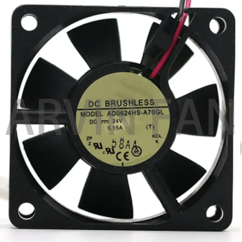 Original Ad0624hs-a70gl 6025 60mm 6cm 24v 0.15a 6cm Frequency Converter Cooling Fans