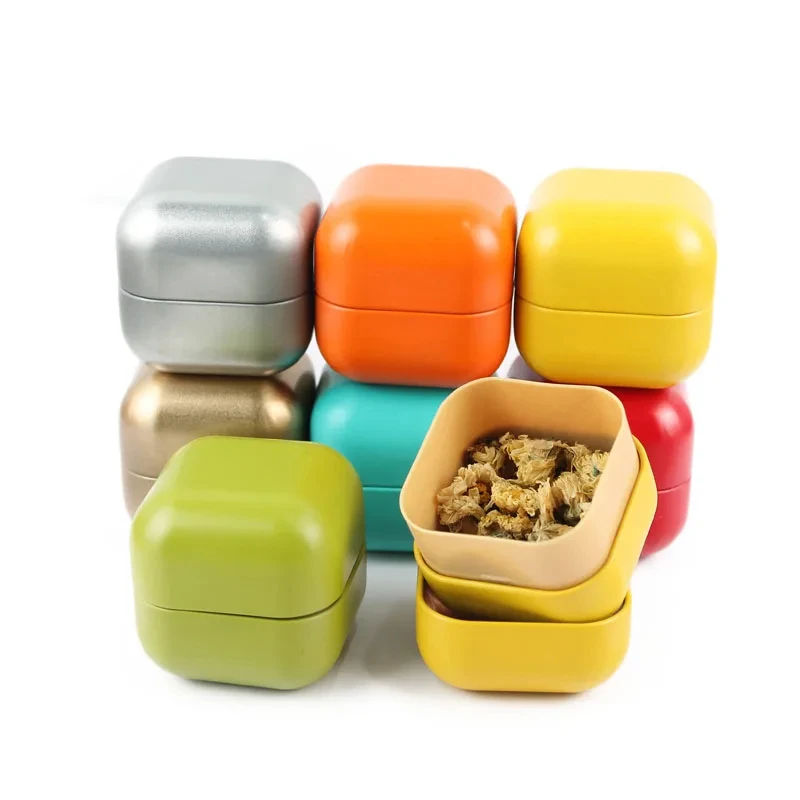 12/24pcs Candy Tins Tea Can Jars Container Empty with Lids Jewelry Holder Biscuits Organizer Coin Storage Case DIY Making Kit