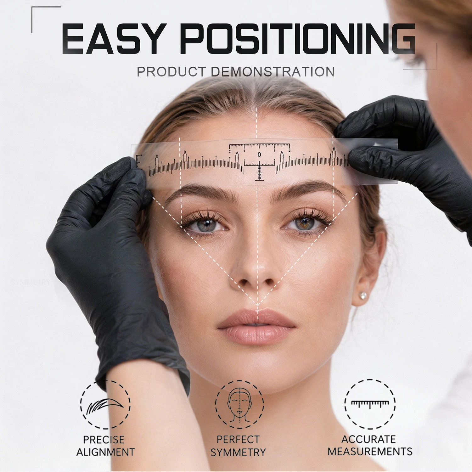 

Transparent Disposable Eyebrow Tattoo Ruler Flexible Scale Stencil for Symmetrical Brow Shaping Microblading Measurement Tool