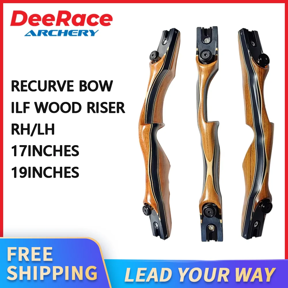 

DeeRace ILF Wood Riser Recurve Bow 17-19 Inches Wooden Handle For Archery Hunting Right Left Hand