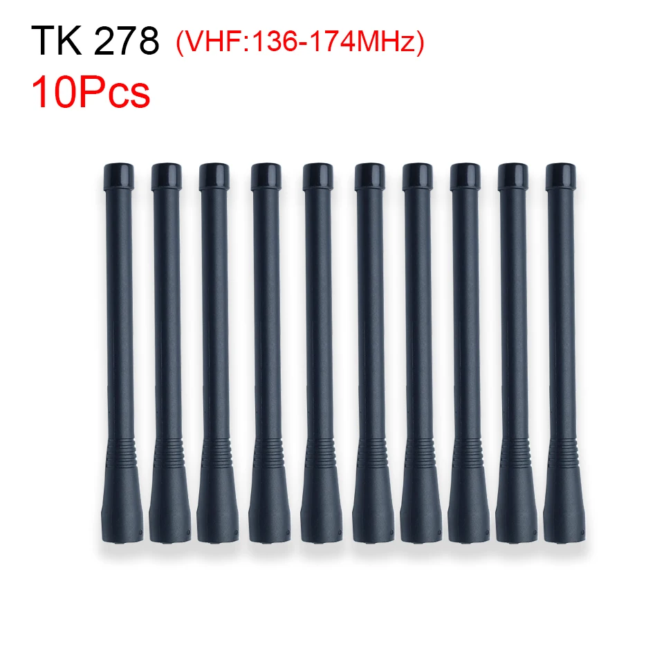 TNC Antenna for Kenwood Radio TK278, VHF 136 - 174 MHz, Two Way Radio, 10Pcs