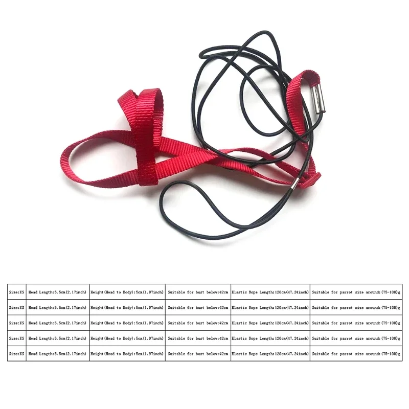 4 Colors Parrot Harness 1.2m/1.3m Pet Birds Leash Outdoor Flying Traction Straps Band Adjustable Anti-Bite Training Rope - view 6