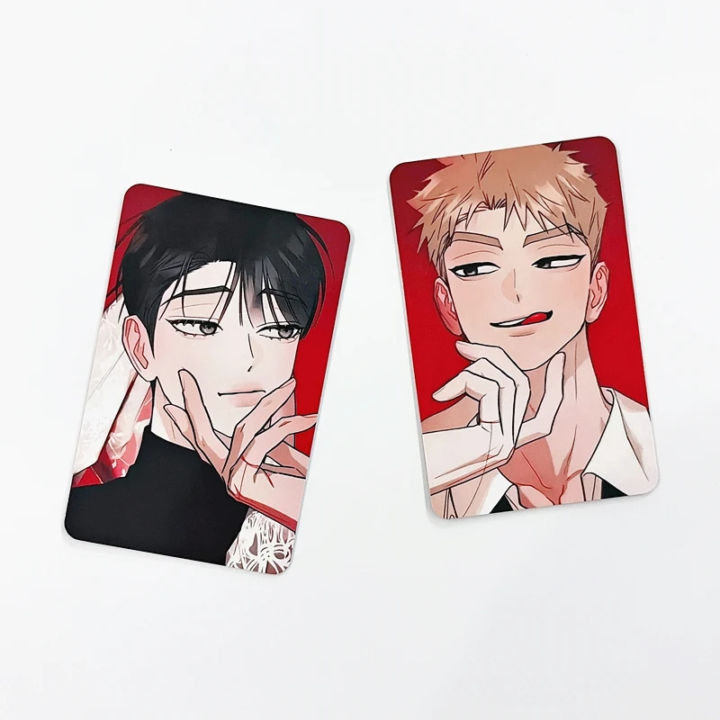 4PCS Red Thread Quest BL Manhwa LOMO Photocards Set Korean Manga Character Photo Cards for Fans Collection And Gift