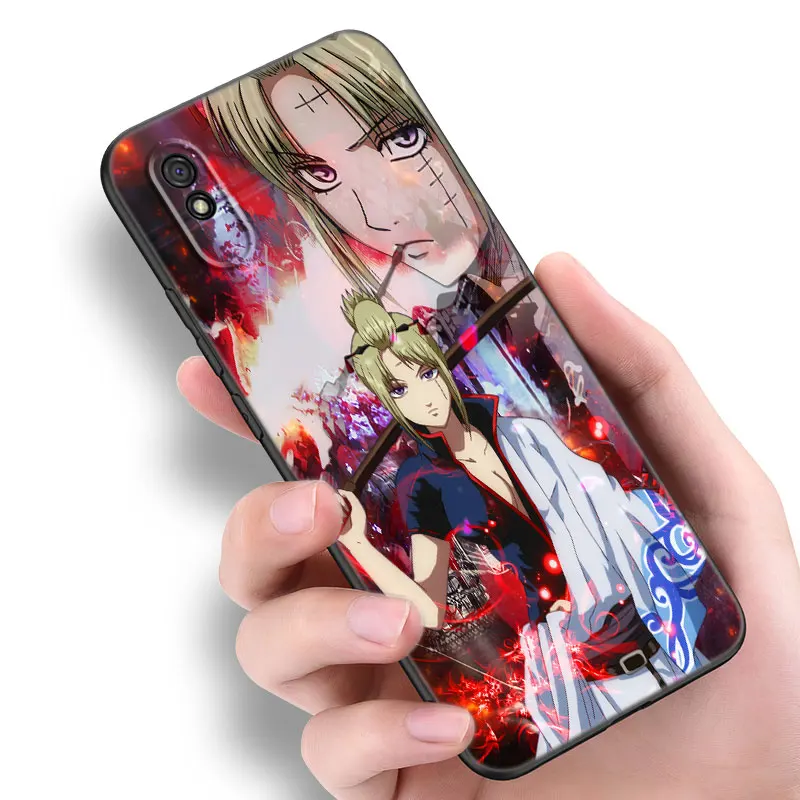 Casing ponsel hitam Anime Gintama untuk Xiaomi Redmi 11 Prime 11A 12C 13C A1 A2 Plus A3 12 4G 10 13R 5G 9A 10A 9C 10C 9i 12R Note 9T