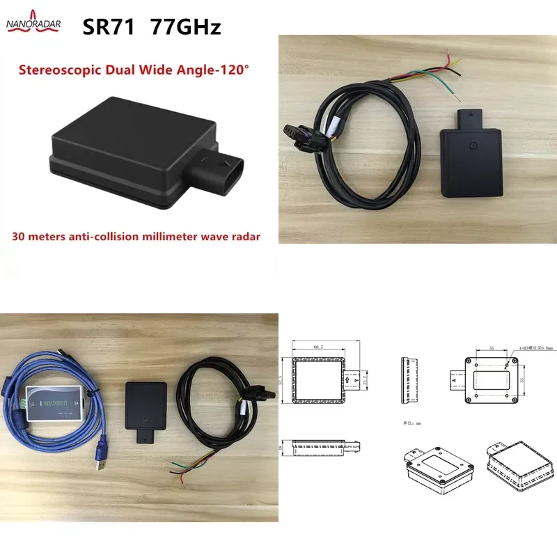 2026 Hot Sale for Nanoradar 77GHz SR71 Low Speed Collision Avoidance with Wide Angle Detection 120 Degree