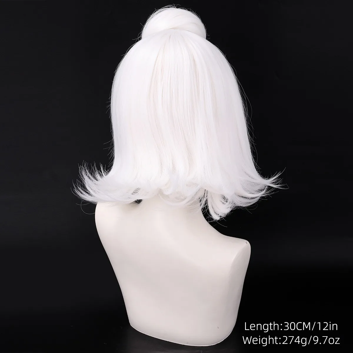 Anime Hazbin Rosie Cos Anime Hotel Rosie Cosplay Wig Short White Heat Resistant Synthetic Hair Women Halloween Role play Wig view 3