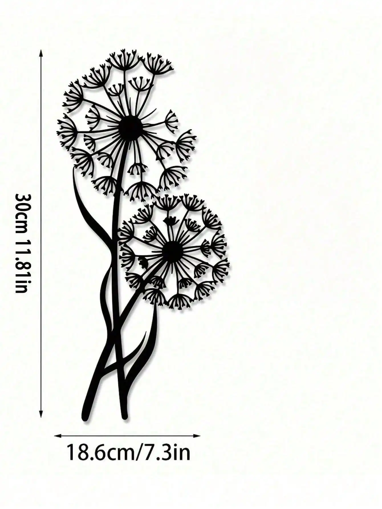 Flying Seed Dandelion Metal Wall Art, Creative Sculpture as Holiday & Housewarming Gift