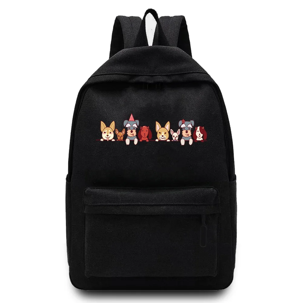 Canvas Backpacks Women Shoulders School Bag Cartoon Pattern Printed Casual Backpack Designer Laptop Backpack Unisex Sport Bag