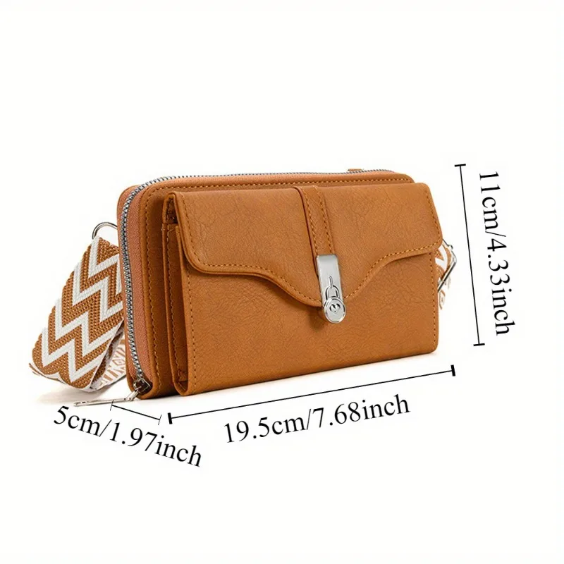 2024 New Women\'s Shoulder Handbag Multi-functional Fashion Crossbody Bag Large Capacity Mini PU Leather Mobile Phone Wallet