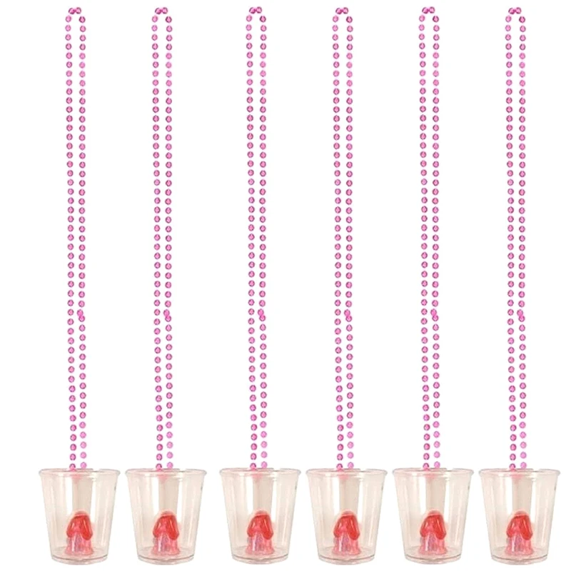 Collar de vasos de chupito de plástico para novia, suministros de despedida de soltera, decoraciones de despedida de soltera, 1 piezas