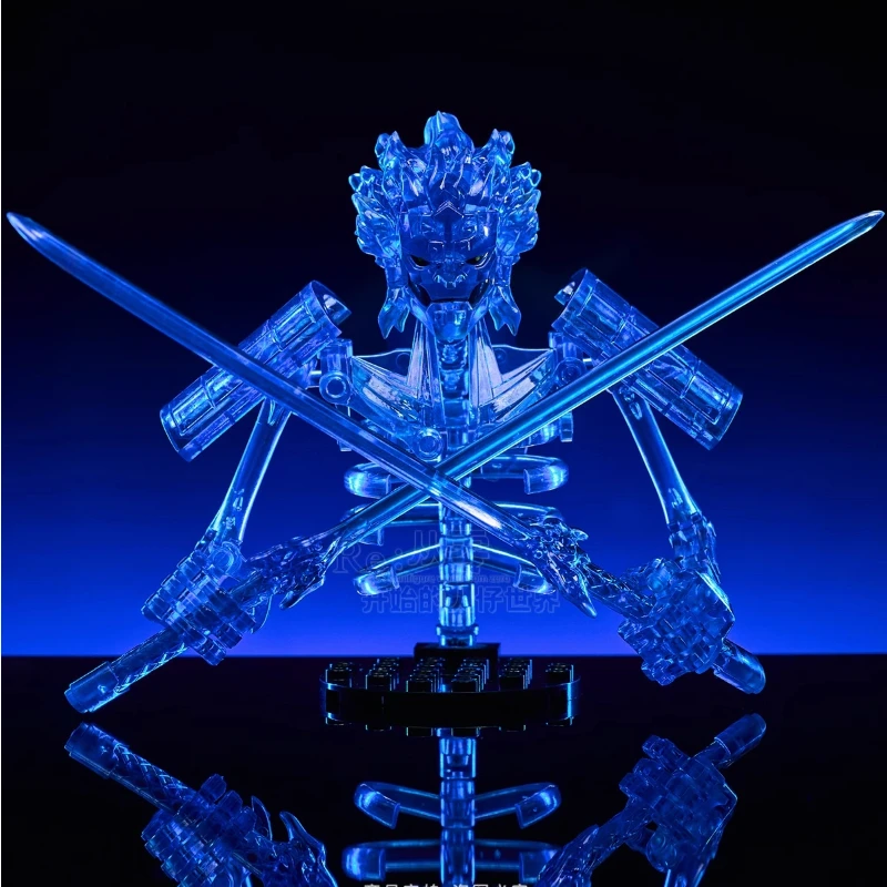 Ninja nueva Gigantificación Susanoo esqueleto Uchiha Sasuke Sharingan Anime Blockman figura modelo ornamento juguete de moda regalo de nacimiento