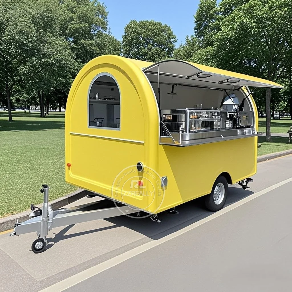 

American Hot Sale Street Fast Food Carts Mobile Kitchen Fully Equipment Food Truck Coffee Trailer With DOT Certification