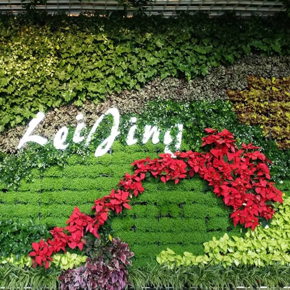 

DIY Artificial Plant Wall Panel Eternal Life Flower Simulation Maple Plant Sheet Green Durable Fake Green Grass Mat