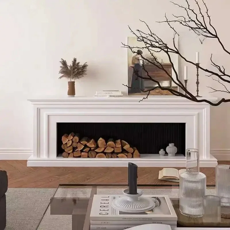 simple fireplace decorative cabinet design living room simulation fire fireplace household