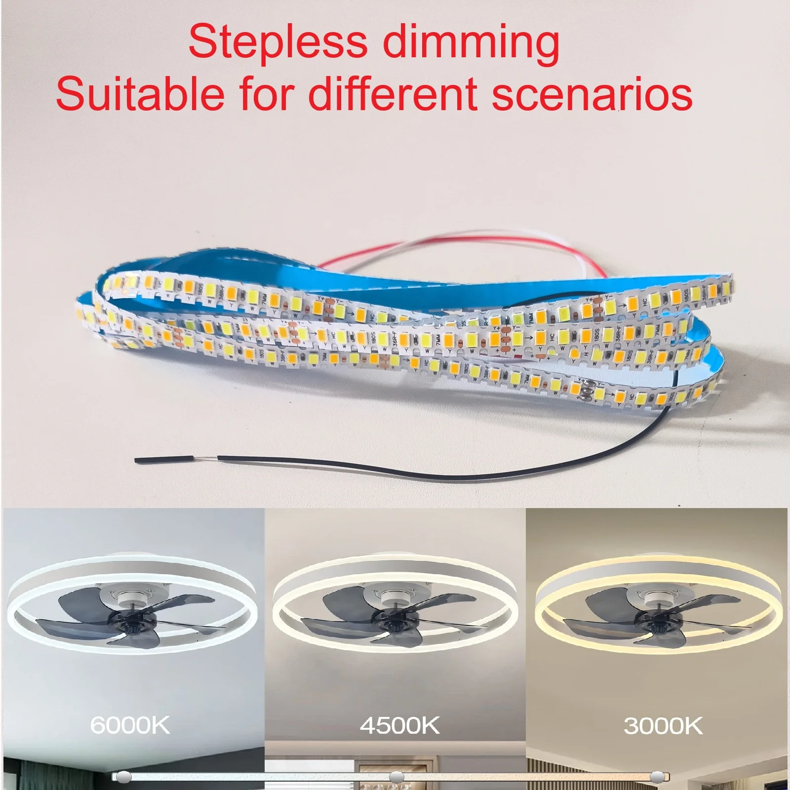 IRALAN Fan Light Controller and Light Strip 240mA 340mA Controller for Round Fan Lamp Adjustable Color Temperature Dimming
